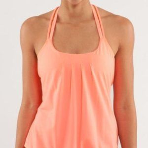 Lululemon Flow and Go Tank Size 6 Orange/Coral